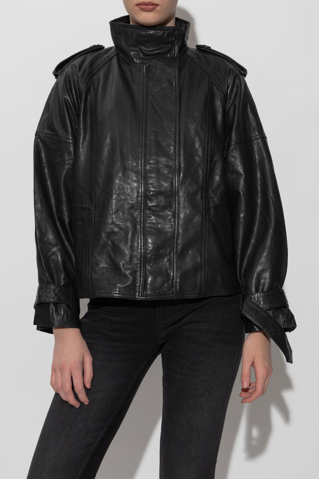 AllSaints Lambskin leather jacket 'Serne' | Women's | Vitkac
